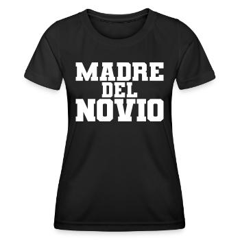 Madre del Novio Groom's Mother Wedding Gift - Women's Functional T-Shirt - black - Front - AI Model Female 172 light (172cm)
