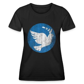 Taube Frieden Hoffnung - Frauen Funktions-T-Shirt - Schwarz - Vorne - AI Model Female 172 light (172cm)