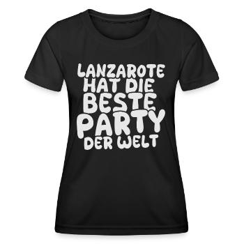 Urlaubsland Lanzarote - Frauen Funktions-T-Shirt - Schwarz - Vorne - AI Model Female 172 light (172cm)