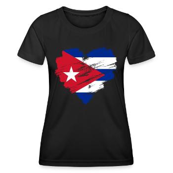Kuba - Frauen Funktions-T-Shirt - Schwarz - Vorne - AI Model Female 172 light (172cm)