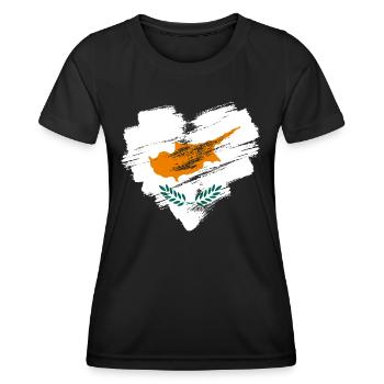 Zypern - Frauen Funktions-T-Shirt - Schwarz - Vorne - AI Model Female 172 light (172cm)