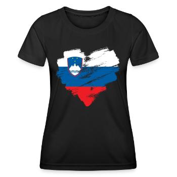 Slovenia - Women's Functional T-Shirt - black - Front - AI Model Female 172 light (172cm)