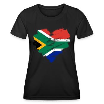 Afrique du Sud - T-shirt sport Femme - noir - Devant - AI Model Female 172 light (172cm)