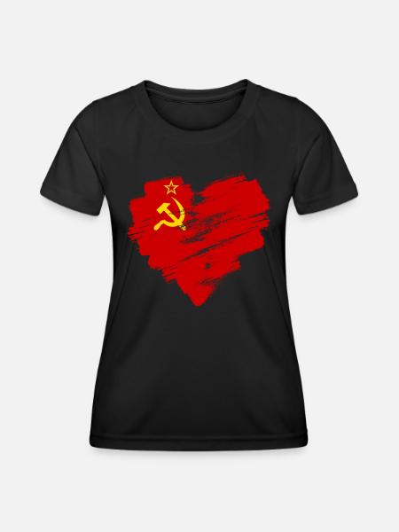 Sowjetunion - Frauen Funktions-T-Shirt - Schwarz