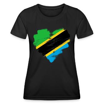 Tanzanie - T-shirt sport Femme - noir - Devant - AI Model Female 172 light (172cm)
