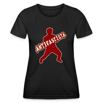 ANTIFASCISTA ANTIFASCHIST ANTIFASCHISTA - Frauen Funktions-T-Shirt - Schwarz - Vorne - AI Model Female 172 light (172cm)