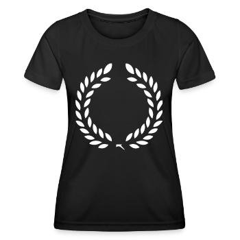Lorbeerkranz - Auszeichnung der Ehren & des Sieges - Frauen Funktions-T-Shirt - Schwarz - Vorne - AI Model Female 172 light (172cm)