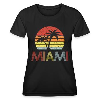 Miami - Frauen Funktions-T-Shirt - Schwarz - Vorne - AI Model Female 172 light (172cm)