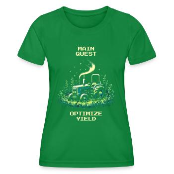 Yield Maximization | Precision Farming active - Women's Functional T-Shirt - kelly green - Front - AI Model Female 172 dark (172cm)