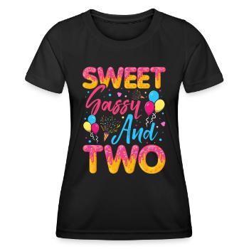 Süßer Frechdachs Und Zwei Streusel Köstlicher - Frauen Funktions-T-Shirt - Schwarz - Vorne - AI Model Female 172 light (172cm)