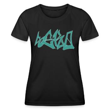 Seko Graffiti - Frauen Funktions-T-Shirt - Schwarz - Vorne - AI Model Female 172 light (172cm)