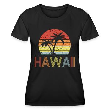 Hawaï - T-shirt sport Femme - noir - Devant - AI Model Female 172 light (172cm)