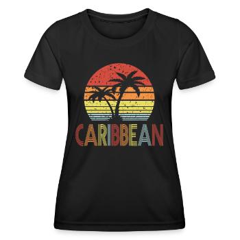 Caraïbes - T-shirt sport Femme - noir - Devant - AI Model Female 172 light (172cm)