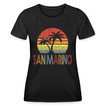 San Marino - Frauen Funktions-T-Shirt - Schwarz - Vorne - AI Model Female 172 light (172cm)