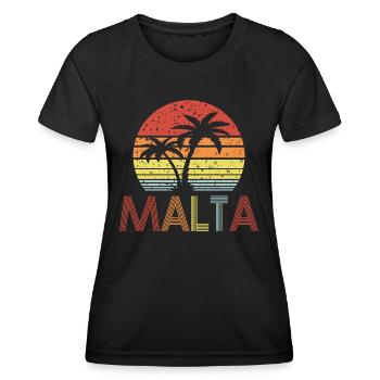 Malte - T-shirt sport Femme - noir - Devant - AI Model Female 172 light (172cm)