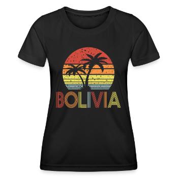 Bolivie - T-shirt sport Femme - noir - Devant - AI Model Female 172 light (172cm)