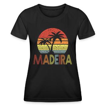 Madère - T-shirt sport Femme - noir - Devant - AI Model Female 172 light (172cm)