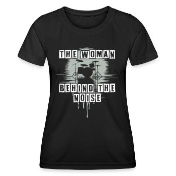 Batteuse Femme Schlagzeugerin Girls Band - T-shirt sport Femme - noir - Devant - AI Model Female 172 light (172cm)