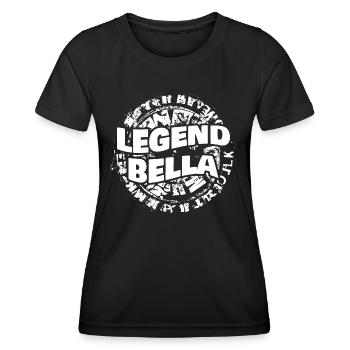 Frau Bella - Frauen Funktions-T-Shirt - Schwarz - Vorne - AI Model Female 172 light (172cm)