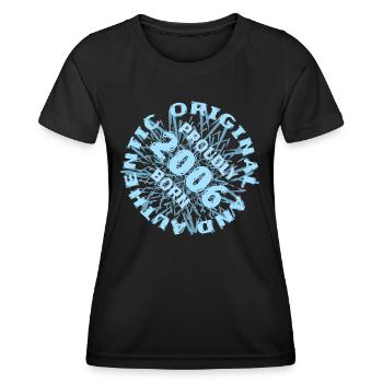 Spielfeld 2006 - Frauen Funktions-T-Shirt - Schwarz - Vorne - AI Model Female 172 light (172cm)