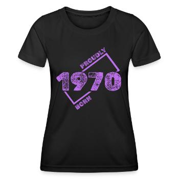 1970 1970 - Frauen Funktions-T-Shirt - Schwarz - Vorne - AI Model Female 172 light (172cm)