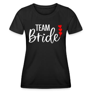 Team Bride I Bachelorettes JGA Wedding - Women's Functional T-Shirt - black - Front - AI Model Female 172 light (172cm)