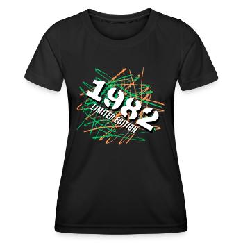 Limited Edition 1982 - Women's Functional T-Shirt - black - Front - AI Model Female 172 light (172cm)