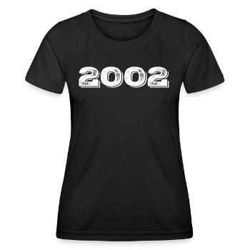 Geburtstagsgeschenk 2002 - 2002 - Frauen Funktions-T-Shirt - Schwarz - Vorne - AI Model Female 172 light (172cm)