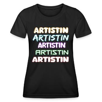 Artistin als Job - Frauen Funktions-T-Shirt - Schwarz - Vorne - AI Model Female 172 light (172cm)