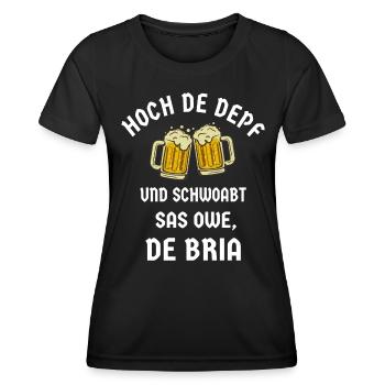 Bayern Bier Bierkrug Bierzelt bayerisch Biergarten - Frauen Funktions-T-Shirt - Schwarz - Vorne - AI Model Female 172 light (172cm)