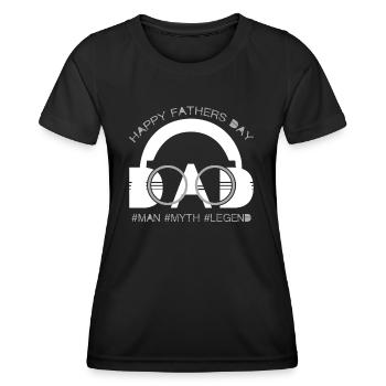 Dad man myth legend father day - Frauen Funktions-T-Shirt - Schwarz - Vorne - AI Model Female 172 light (172cm)