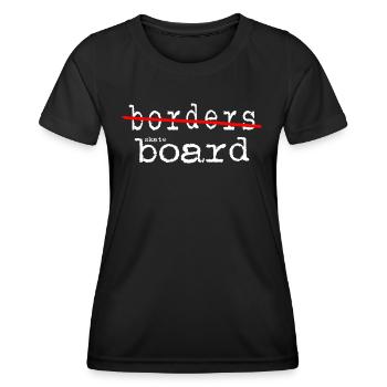 skate skateboarder skate-board halfpipe SK8 - Frauen Funktions-T-Shirt - Schwarz - Vorne - AI Model Female 172 light (172cm)