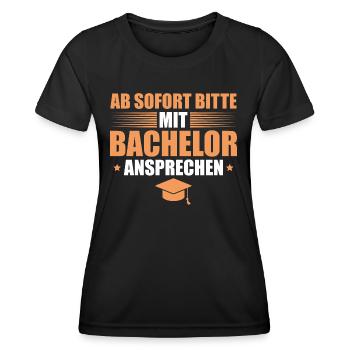 Bachelorprüfung bestanden Abschluss Bachelor - Frauen Funktions-T-Shirt - Schwarz - Vorne - AI Model Female 172 light (172cm)
