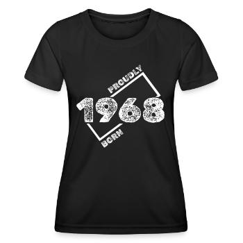 Gift idea 1968 - Women's Functional T-Shirt - black - Front - AI Model Female 172 light (172cm)