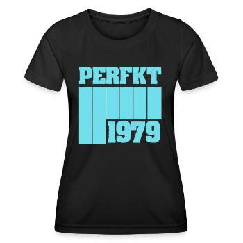 1979 - Frauen Funktions-T-Shirt - Schwarz - Vorne - AI Model Female 172 light (172cm)