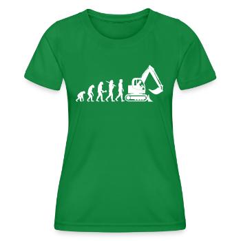 Baggerfahrer Baggerführer Evolution Cadeau - T-shirt sport Femme - vert - Devant - AI Model Female 172 dark (172cm)