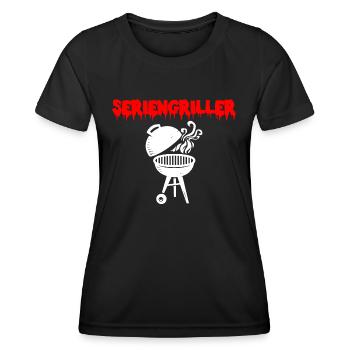 seriengriller grillen griller grill - Frauen Funktions-T-Shirt - Schwarz - Vorne - AI Model Female 172 light (172cm)