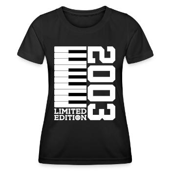 KLAVIER 23. GEBURTSTAG PIANO LIMITED EDITION 2003 - Frauen Funktions-T-Shirt - Schwarz - Vorne - AI Model Female 172 light (172cm)