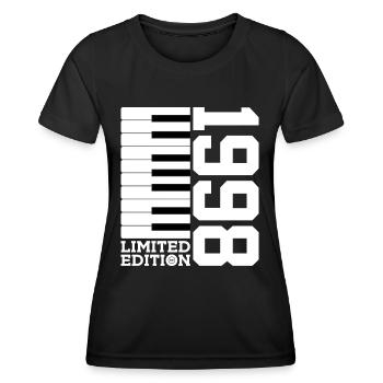 KLAVIER 28. GEBURTSTAG PIANO LIMITED EDITION 1998 - Frauen Funktions-T-Shirt - Schwarz - Vorne - AI Model Female 172 light (172cm)