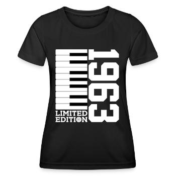 KLAVIER 63. GEBURTSTAG PIANO LIMITED EDITION 1963 - Frauen Funktions-T-Shirt - Schwarz - Vorne - AI Model Female 172 light (172cm)