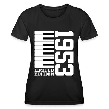 KLAVIER 73. GEBURTSTAG PIANO LIMITED EDITION 1953 - Frauen Funktions-T-Shirt - Schwarz - Vorne - AI Model Female 172 light (172cm)