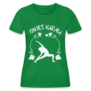 Yoga - Frauen Funktions-T-Shirt - Kelly Green - Vorne - AI Model Female 172 dark (172cm)