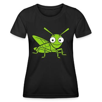 Heuschrecke - Frauen Funktions-T-Shirt - Schwarz - Vorne - AI Model Female 172 light (172cm)