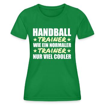 Handball coaches are much cooler - Women's Functional T-Shirt - kelly green - Front - AI Model Female 172 dark (172cm)