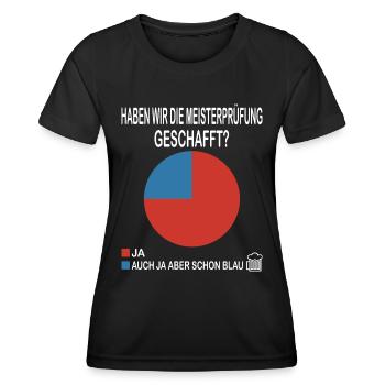 Meister 2025 Kreisdiagramm - Frauen Funktions-T-Shirt - Schwarz - Vorne - AI Model Female 172 light (172cm)