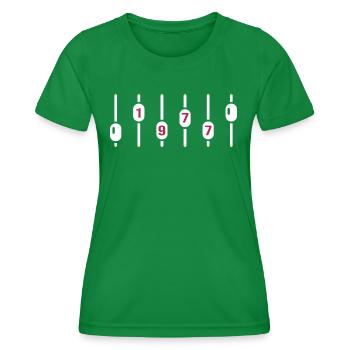 1977 Birthday Disco DJ Anniversary Sound Engineer - T-shirt sport Femme - vert - Devant - AI Model Female 172 dark (172cm)