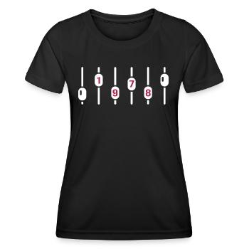 1978 Birthday Disco DJ Anniversary Sound Engineer - Women's Functional T-Shirt - black - Front - AI Model Female 172 light (172cm)
