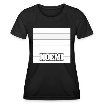 Nom de la femme Noemi - T-shirt sport Femme - noir - Devant - AI Model Female 172 light (172cm)