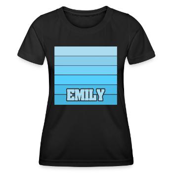 Frauenname Emily - Frauen Funktions-T-Shirt - Schwarz - Vorne - AI Model Female 172 light (172cm)