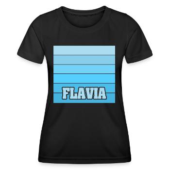 Frauenname Flavia - Frauen Funktions-T-Shirt - Schwarz - Vorne - AI Model Female 172 light (172cm)